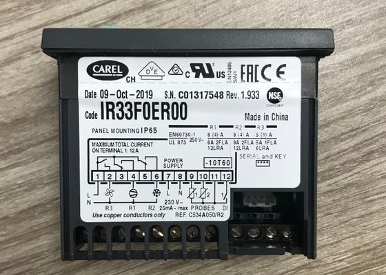 Sala do congelador de IR33SOER00 IR33FOSER00 Carel Temperature Controllers For Chiller