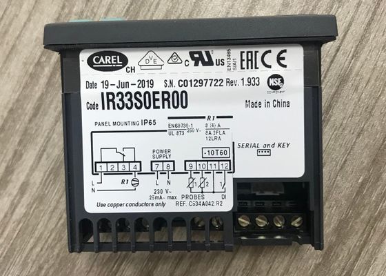 Sala do congelador de IR33SOER00 IR33FOSER00 Carel Temperature Controllers For Chiller